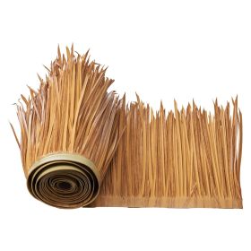 VEVOR Artificial Thatch Grass Roof, 1.3 x 16.4 ft Mexican Style Tiki Bar Hut Skirt Thatch Roofing Roll, Waterproof & Fire-Resistant