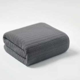 Bath Towels Made Of Solid Color Ultra-Fine Fiber, Quick-Drying And Comfortable, Suitable For Bathrooms, Shower Rooms, Hotels, Holiday Decorations (Option: Gray)