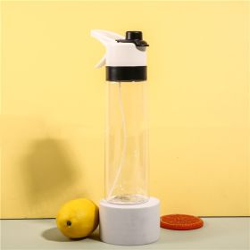 Spray Water Bottle For Girls Outdoor Sport Fitness Water Cup Large Capacity Spray Bottle Drinkware Travel Bottles Kitchen Gadgets (Option: TRITAN black)
