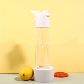Spray Water Bottle For Girls Outdoor Sport Fitness Water Cup Large Capacity Spray Bottle Drinkware Travel Bottles Kitchen Gadgets (Option: TRITANwhite)