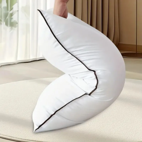 2 Pieces Bed Pillows Grey-STANGARD (Option: s)